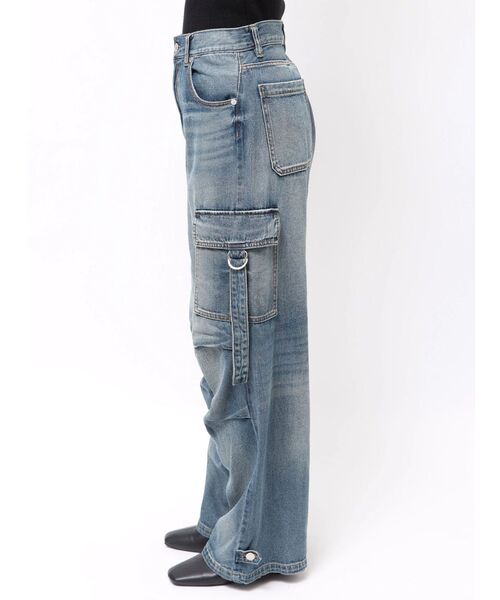 MURUA（ムルーア）の「2wayカーゴデニム（デニムパンツ・レディース・ブラック/ライトブルー・1/2）」の19枚目の写真