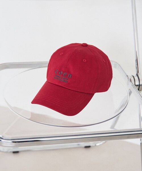 coen(コーエン)の「【新色登場】coen(コーエン)ロゴ刺繍キャップ(キャップ・レディース・モカ/ブラック/ワイン/ダークグリーン/オフホワイト・FREE)」の1枚目の写真