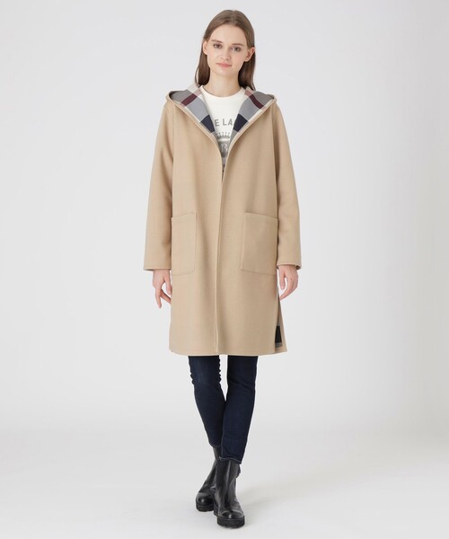 クレストブリッジチェックリバーシブルダンボールコーディガン