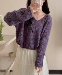 Midorikawa 17awモヘアニット パープル Midorikawa 17awモヘアニット パープル