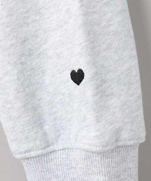 coen（コーエン）の「【再入荷・新色登場】ハートモチーフ裏毛カーディガン（カーディガン/ボレロ・レディース・ダークグレー/オレンジ/オフホワイト/ナチュラル/ホワイト/レッド・L/M）」の10枚目の写真