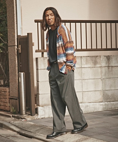 ALL RUNS（オールランズ）の「ドロップショルダー マルチボーダーカーディガン（カーディガン/ボレロ・メンズ・レッド/ブルー・M/L）」の12枚目の写真