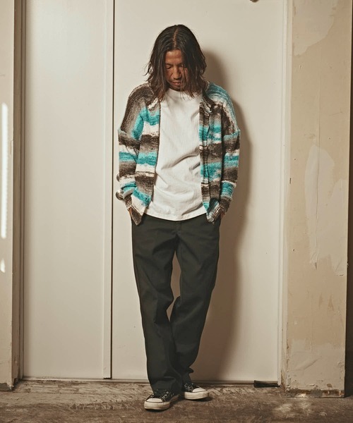 ALL RUNS（オールランズ）の「ドロップショルダー マルチボーダーカーディガン（カーディガン/ボレロ・メンズ・レッド/ブルー・M/L）」の16枚目の写真