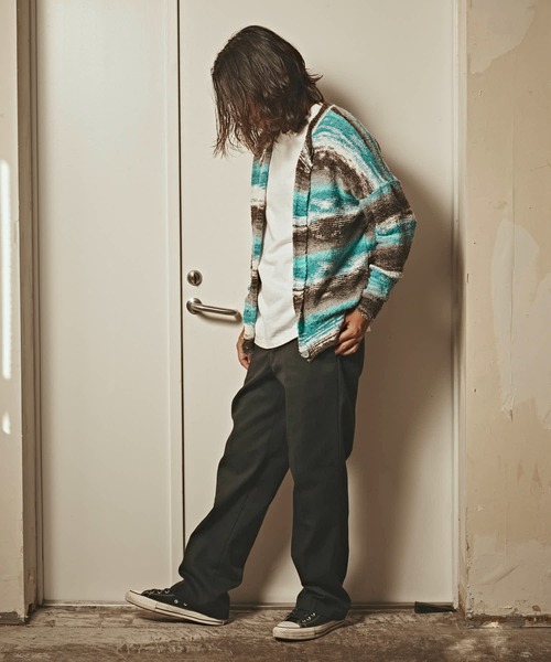 ALL RUNS（オールランズ）の「ドロップショルダー マルチボーダーカーディガン（カーディガン/ボレロ・メンズ・レッド/ブルー・M/L）」の18枚目の写真