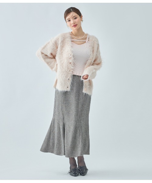 PEACH JOHN（ピーチジョン）の「シャギールーズニットカーディガン（カーディガン/ボレロ・レディース・モカ/ピンク/グレー・ONE SIZE）」の15枚目の写真