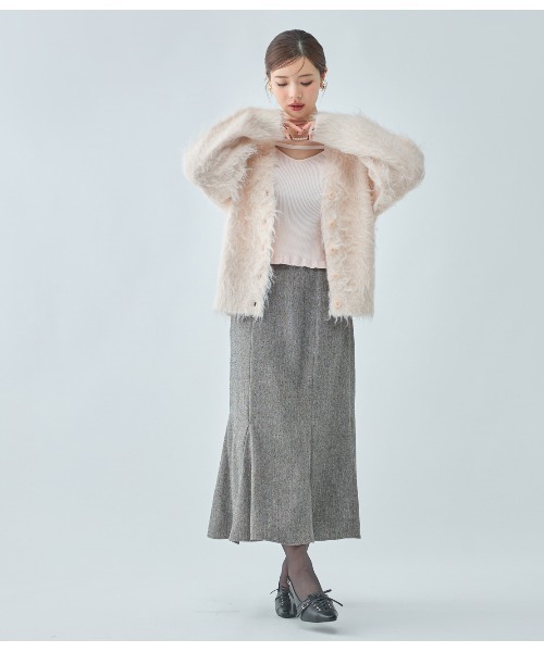 PEACH JOHN（ピーチジョン）の「シャギールーズニットカーディガン（カーディガン/ボレロ・レディース・モカ/ピンク/グレー・ONE SIZE）」の16枚目の写真