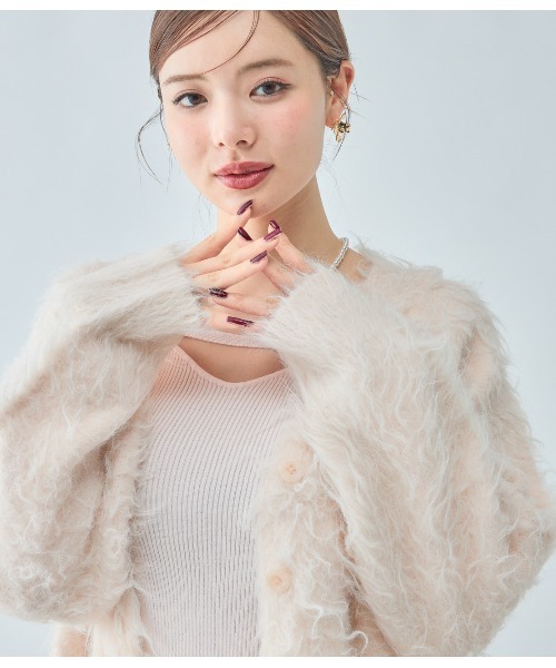 PEACH JOHN（ピーチジョン）の「シャギールーズニットカーディガン（カーディガン/ボレロ・レディース・モカ/ピンク/グレー・ONE SIZE）」の18枚目の写真