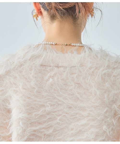 PEACH JOHN（ピーチジョン）の「シャギールーズニットカーディガン（カーディガン/ボレロ・レディース・モカ/ピンク/グレー・ONE SIZE）」の22枚目の写真