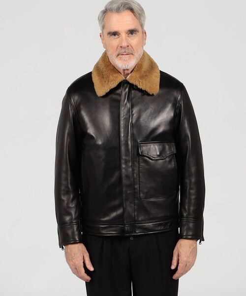 別注】EMMETI JAMES ラムレザー ムートン ブルゾン（ブルゾン