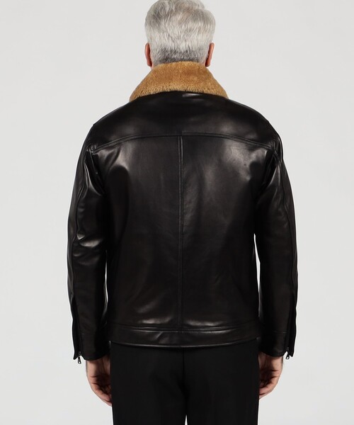 別注】EMMETI JAMES ラムレザー ムートン ブルゾン（ブルゾン