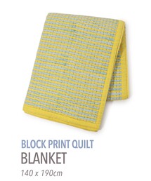 TOMORROWLAND（トゥモローランド）の「ブロックプリントキルト マルチカバー L（寝具）」