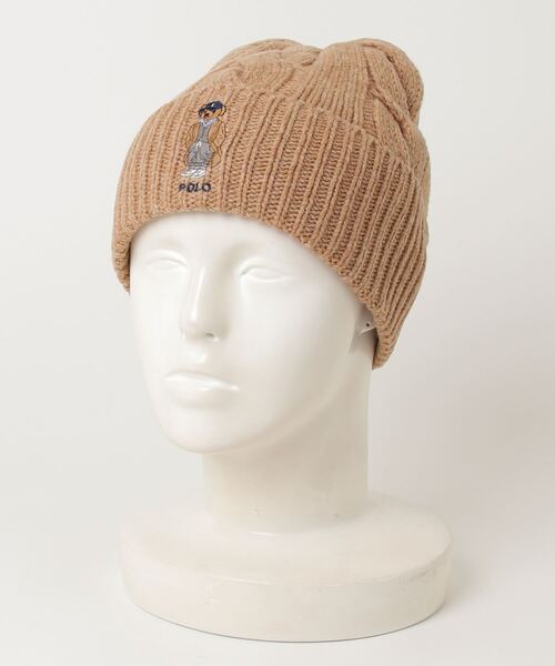 Polo ベア ケーブル ウールブレンド ビーニー（ニットキャップ