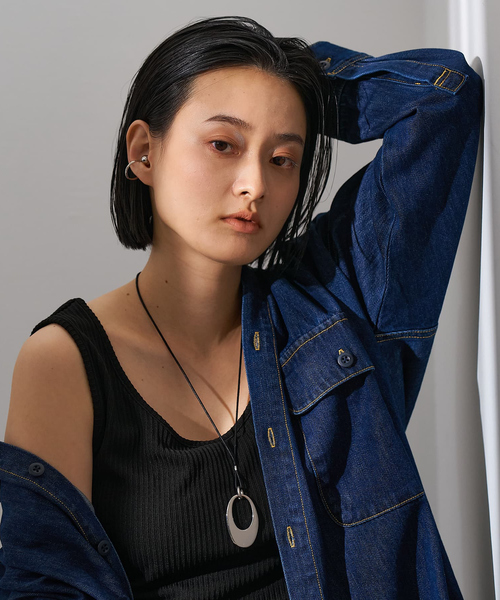 collex（コレックス）の「【dignif】【金属アレルギー対応】オーバルトップコードネックレス（ネックレス・レディース・シルバー/ゴールド・フリー）」の3枚目の写真