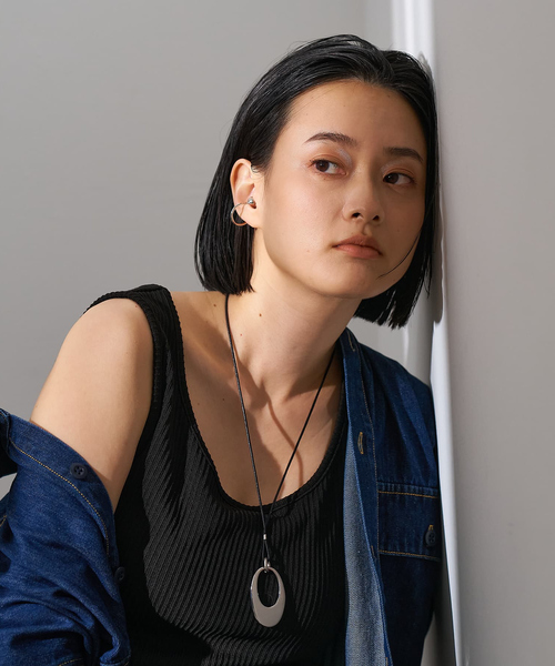 collex（コレックス）の「【dignif】【金属アレルギー対応】オーバルトップコードネックレス（ネックレス・レディース・シルバー/ゴールド・フリー）」の4枚目の写真