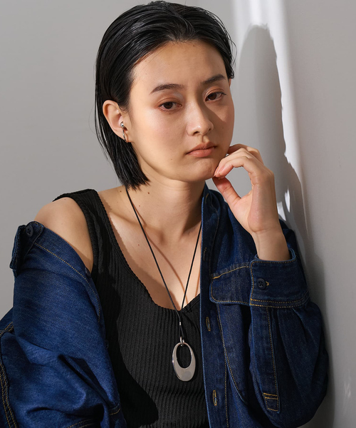 collex（コレックス）の「【dignif】【金属アレルギー対応】オーバルトップコードネックレス（ネックレス・レディース・シルバー/ゴールド・フリー）」の5枚目の写真