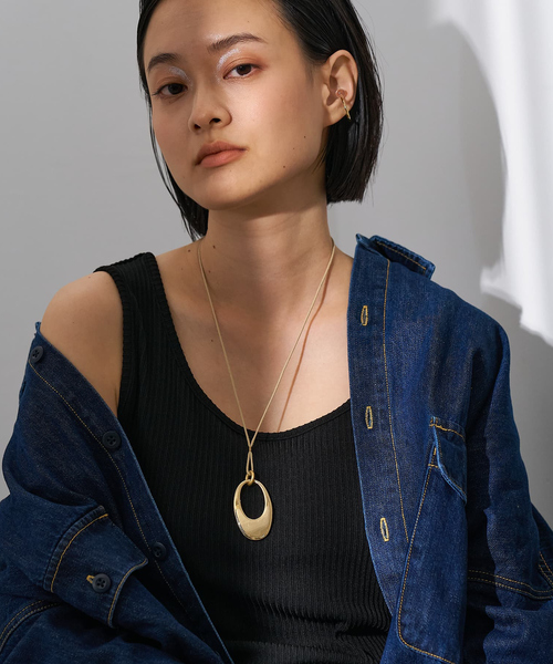 collex（コレックス）の「【dignif】【金属アレルギー対応】オーバルトップコードネックレス（ネックレス・レディース・シルバー/ゴールド・フリー）」の6枚目の写真