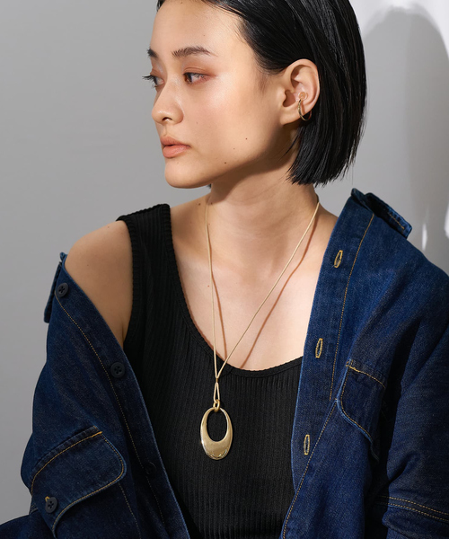 collex（コレックス）の「【dignif】【金属アレルギー対応】オーバルトップコードネックレス（ネックレス・レディース・シルバー/ゴールド・フリー）」の7枚目の写真