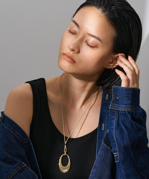 collex（コレックス）の「【dignif】【金属アレルギー対応】オーバルトップコードネックレス（ネックレス・レディース・シルバー/ゴールド・フリー）」の8枚目の写真