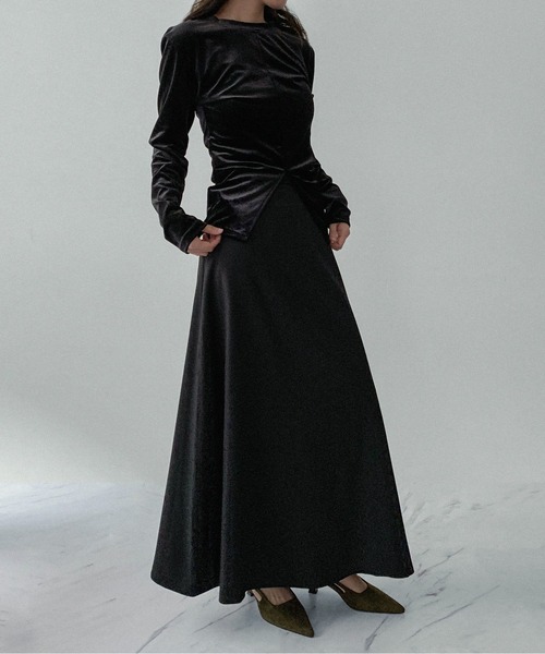 新品✦マークアンドロナ✦Above Velvet Jersey Top長袖シャツ RIV NOBUHIKO（リブ ノブヒコ）ACHI T-SHIRT ビーズ刺繍アシメトリーT