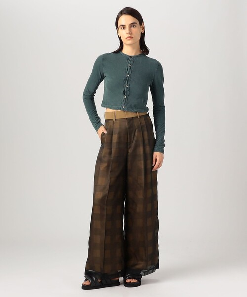 EDITION（エディション）の「フライスビンテージ クルーネックカーディガン（カーディガン/ボレロ・レディース・ブルー/チャコールグレー・FREE）」の13枚目の写真