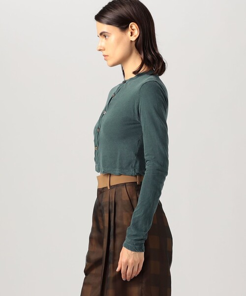 EDITION（エディション）の「フライスビンテージ クルーネックカーディガン（カーディガン/ボレロ・レディース・ブルー/チャコールグレー・FREE）」の11枚目の写真