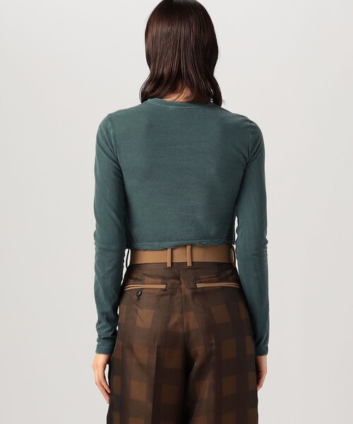 EDITION（エディション）の「フライスビンテージ クルーネックカーディガン（カーディガン/ボレロ・レディース・ブルー/チャコールグレー・FREE）」の6枚目の写真