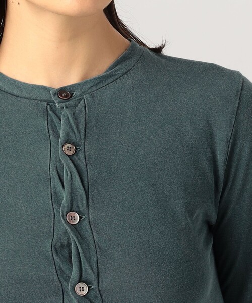 EDITION（エディション）の「フライスビンテージ クルーネックカーディガン（カーディガン/ボレロ・レディース・ブルー/チャコールグレー・FREE）」の4枚目の写真