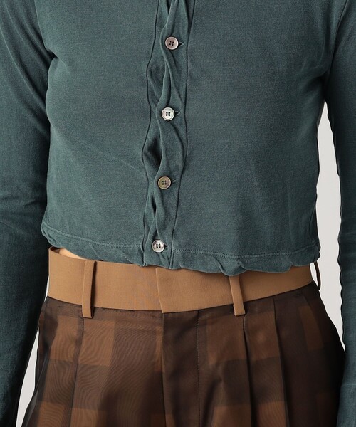 EDITION（エディション）の「フライスビンテージ クルーネックカーディガン（カーディガン/ボレロ・レディース・ブルー/チャコールグレー・FREE）」の3枚目の写真