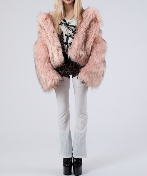 セール】【dollslutz】fake fur short blouson / 【ﾄﾞﾙｽﾞﾗｯﾂ】フェイク