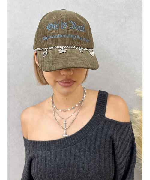 EVRIS（エヴリス）の「チャームコーデュロイCAP（キャップ・レディース・ブラック/ブラウン・FREE）」の13枚目の写真