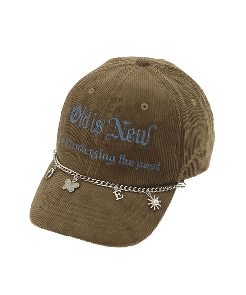 EVRIS（エヴリス）の「チャームコーデュロイCAP（キャップ・レディース・ブラック/ブラウン・FREE）」の4枚目の写真