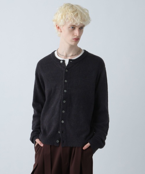 HARE（ハレ）の「メランジクルーネックカーディガン(HARE)（カーディガン/ボレロ・メンズ・オレンジ/ブルー/ブラック・FREE）」の6枚目の写真