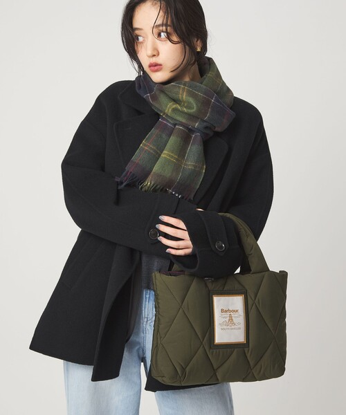Barbour（バブアー）の「＜Barbour＞キルティング トートバッグ（ミニ）（トートバッグ・レディース・ブラック/オリーブ・FREE）」の5枚目の写真