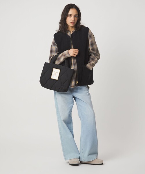 Barbour（バブアー）の「＜Barbour＞キルティング トートバッグ（ミニ）（トートバッグ・レディース・ブラック/オリーブ・FREE）」の7枚目の写真