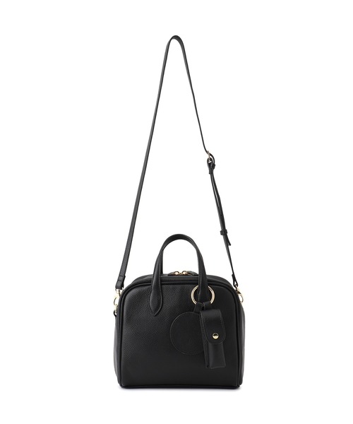 SALON adam et rope'（サロン アダム エ ロペ）の「【WS（ドゥーブル）】チャーム付きナチュラルレザー2WAYキューブバッグ（ショルダーバッグ・レディース・ブラック・FREE）」の10枚目の写真