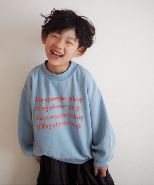 BREEZE(ブリーズ)の「【裏起毛】あったかロゴバリエーショントレーナー_ジュニア対応(スウェット・キッズ・パープル/キナリ/ネイビー/チャコール/キャメル/サックスブルー/アイボリー/エメラルド/レッド/ブラック・90/110/120/80/100/150/130/140)」の7枚目の写真