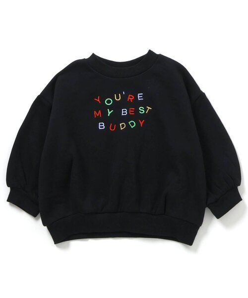 BREEZE(ブリーズ)の「【裏起毛】あったかロゴバリエーショントレーナー_ジュニア対応(スウェット・キッズ・パープル/キナリ/ネイビー/チャコール/キャメル/サックスブルー/アイボリー/エメラルド/レッド/ブラック・90/110/120/80/100/150/130/140)」の4枚目の写真