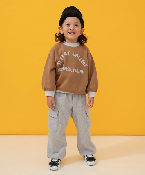 BREEZE(ブリーズ)の「【裏起毛】あったかロゴバリエーショントレーナー_ジュニア対応(スウェット・キッズ・パープル/キナリ/ネイビー/チャコール/キャメル/サックスブルー/アイボリー/エメラルド/レッド/ブラック・90/110/120/80/100/150/130/140)」の13枚目の写真