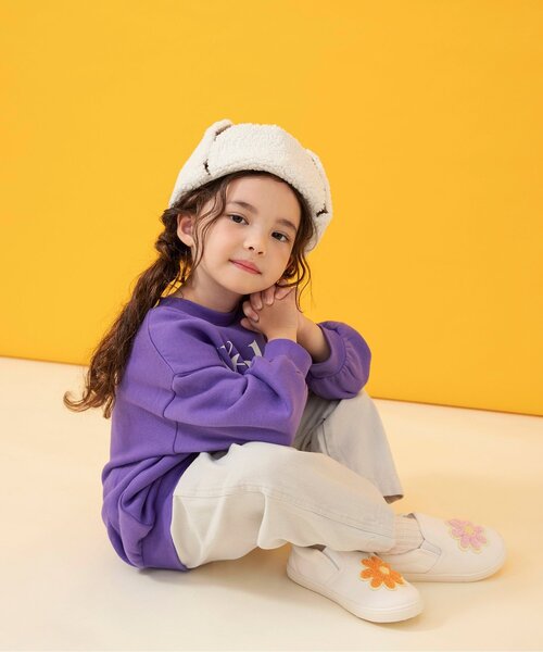 裏起毛】あったかロゴバリエーショントレーナー_ジュニア対応