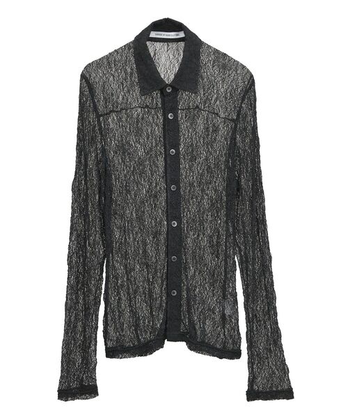 GARAGE OF GOOD CLOTHING（ガレージオブグッドクロージング）の「レースシアーシャツ（Tシャツ/カットソー・レディース・テラコッタ/ブラック/アイボリー・FREE）」の6枚目の写真