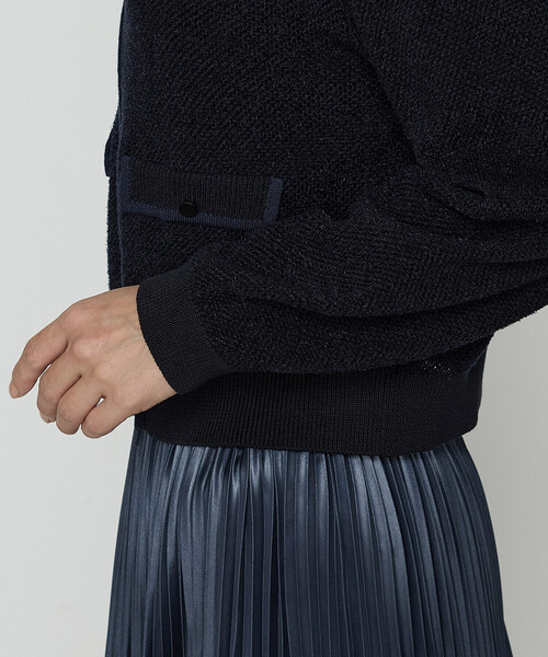 K.T KIYOKO TAKASE（キヨコタカセ）の「モールジャカードニット ジップアップカーディガン（カーディガン/ボレロ・レディース・グレー/ネイビー・9号/11号）」の15枚目の写真