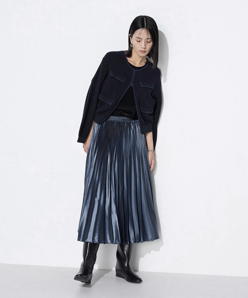 K.T KIYOKO TAKASE（キヨコタカセ）の「モールジャカードニット ジップアップカーディガン（カーディガン/ボレロ・レディース・グレー/ネイビー・9号/11号）」の21枚目の写真