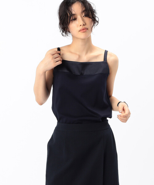 COMME CA（コムサ）の「【前後2WAY】アルビ二スタスムース キャミソール（キャミソール・レディース・ネイビー・9号）」の6枚目の写真
