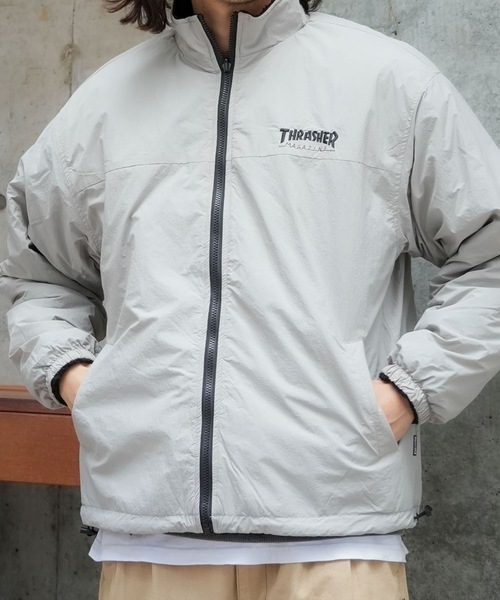 NYLON/BOA REVERSIBLE STAND JACKET/THRASHER スラッシャー ボア