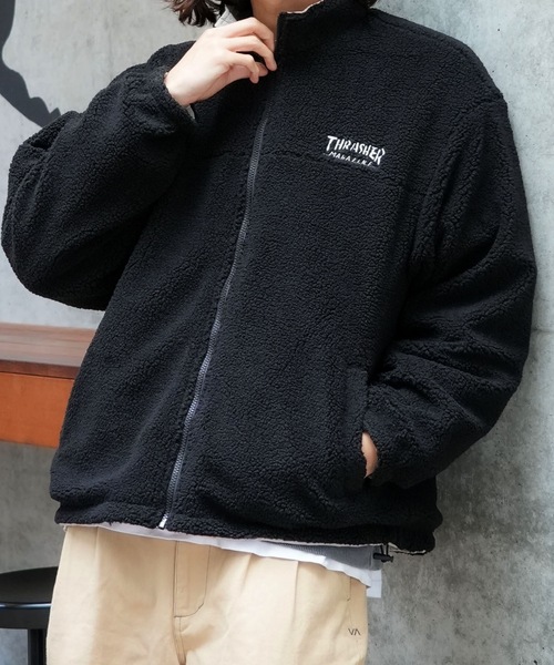 NYLON/BOA REVERSIBLE STAND JACKET/THRASHER スラッシャー ボア