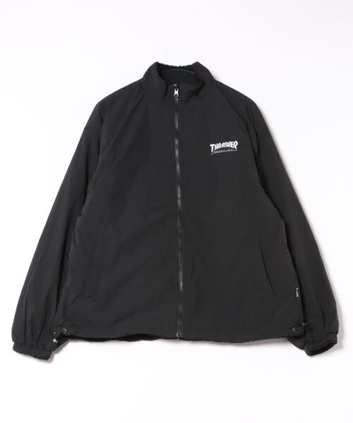 THRASHER（スラッシャー）の「NYLON/BOA REVERSIBLE STAND JACKET/THRASHER スラッシャー ボア リバーシブル スタンドジャケット 2WAY フリース ストリート スケーター カジュアル アウター（その他アウター・メンズ・カーキ/ブラック/ライトグレー・MEDIUM/LARGE/X-LARGE）」の14枚目の写真