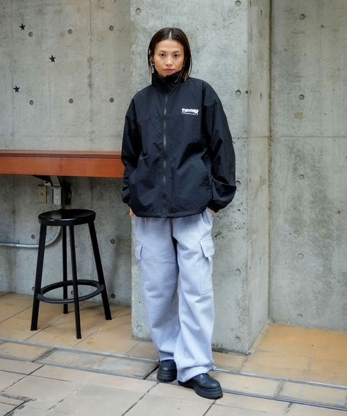 NYLON/BOA REVERSIBLE STAND JACKET/THRASHER スラッシャー ボア