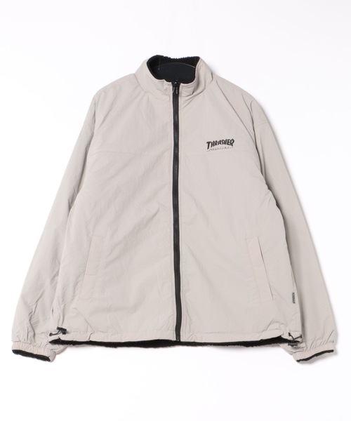 THRASHER（スラッシャー）の「NYLON/BOA REVERSIBLE STAND JACKET/THRASHER スラッシャー ボア リバーシブル スタンドジャケット 2WAY フリース ストリート スケーター カジュアル アウター（その他アウター・メンズ・カーキ/ブラック/ライトグレー・MEDIUM/LARGE/X-LARGE）」の22枚目の写真