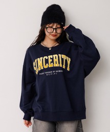 repipi armario | ベロアワッペンルーズウラケ(スウェット)