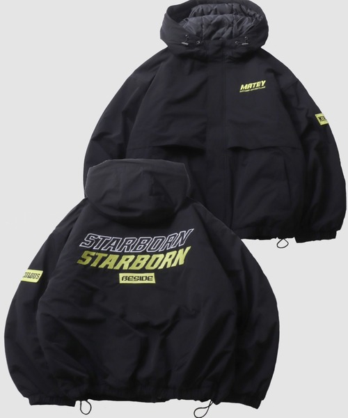 セール】Big Patch Padded Zip Hoodie/ワッペン刺繍 オーバーサイズ